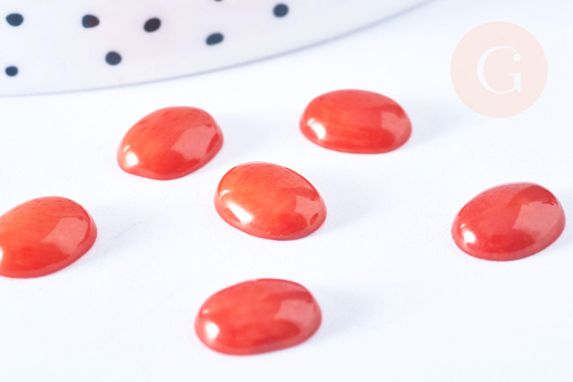 Lot De 10 Cabochons Anciens Cerclés Métal Doré Panaché - Pour Création De Bijoux Vintage - Réf. 2906