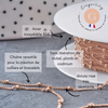 Chaine satellite 304 inoxydable or rose IP 1.5mm, x1 mètre (G10877)