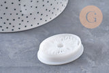 Emporte-Pièce Pâte polymère Ovale Fleur créole interchangeable 40mm, x1 (G10997)