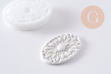 Emporte-Pièce Pâte polymère Ovale Fleur créole interchangeable 40mm, x1 (G10997)