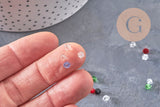Perles bicônes 3x3m cristal façon autrichien facette multicolore 3mm, x20 (G2801)