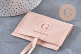 Pochette microfibre suédée cadeau bijou personnalisée,x1 ou x5 (G10993)