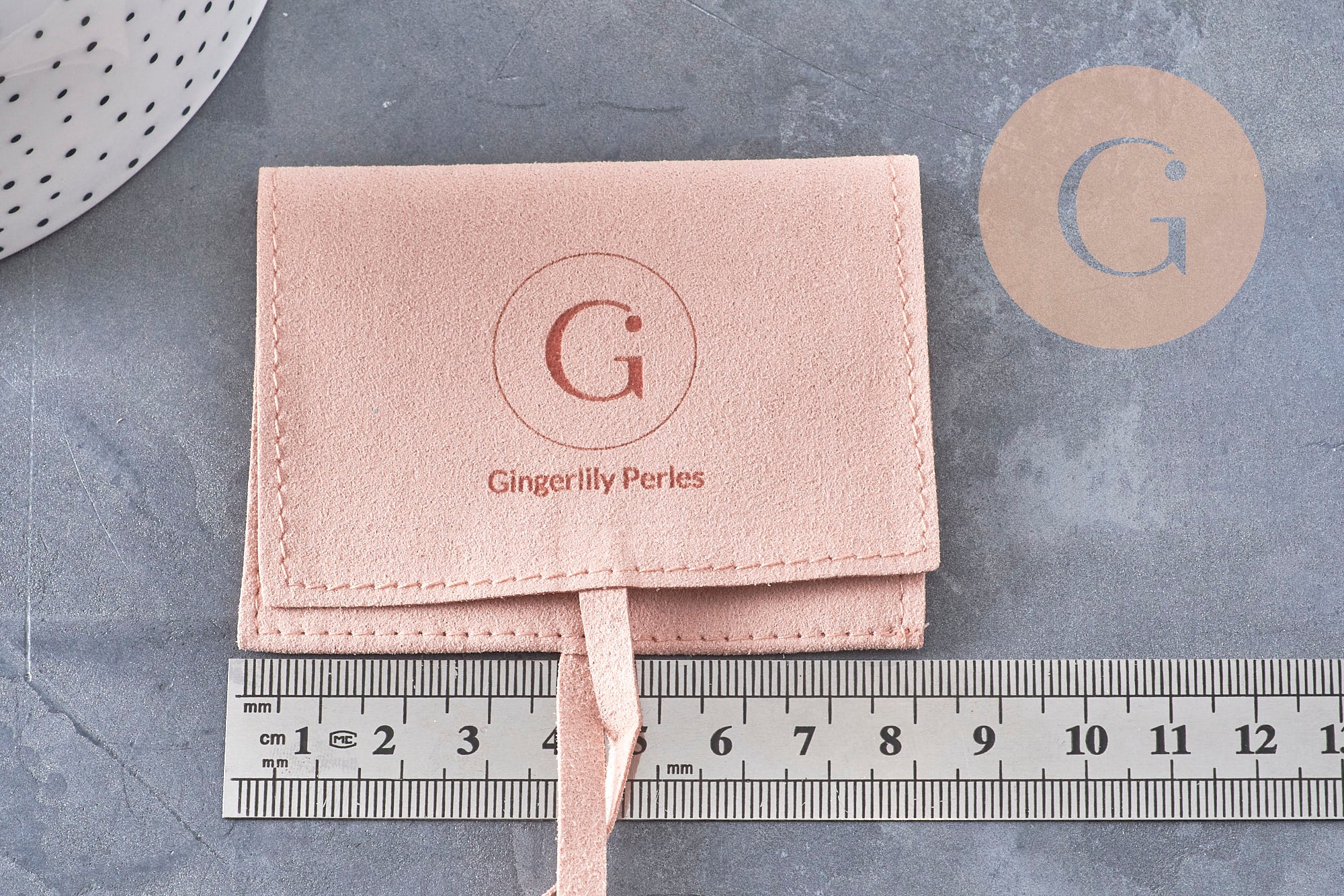Pochette microfibre suédée cadeau bijou personnalisée,x1 ou x5 (G10993)