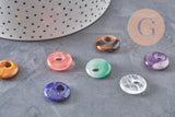 Pendentif rond avec trou pierre naturelle 18mm, x1 (G11067)