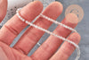 Perles Agate naturelle grise facettées 3mm, x1 fil de 38cm (G11095)
