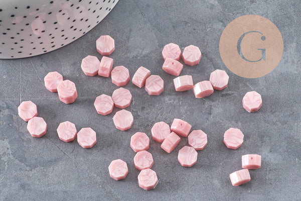 Granulés cire à cacheter rose nacré,fourniture pour création de sceaux personnalisés pour sceaux et invitations de mariage DIY, x100 (G4590)