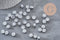 Granulés cire argent à cacheter, fourniture pour sceaux personnalisés pour sceaux et invitations de mariage DIY, x100 (G4175)
