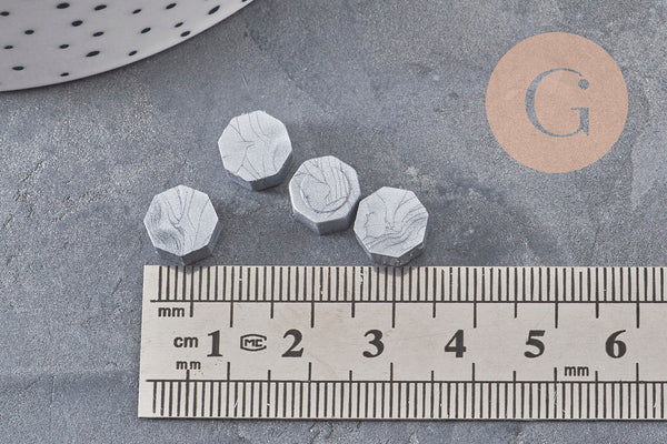 Granulés cire argent à cacheter, fourniture pour sceaux personnalisés pour sceaux et invitations de mariage DIY, x100 (G4175)