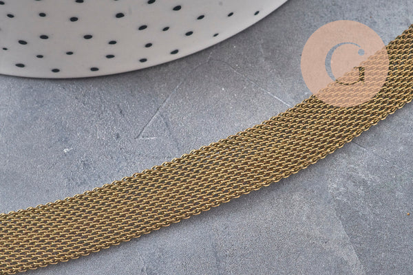 Chaine large maille bronze 10 mm, x1 metre (G1999)