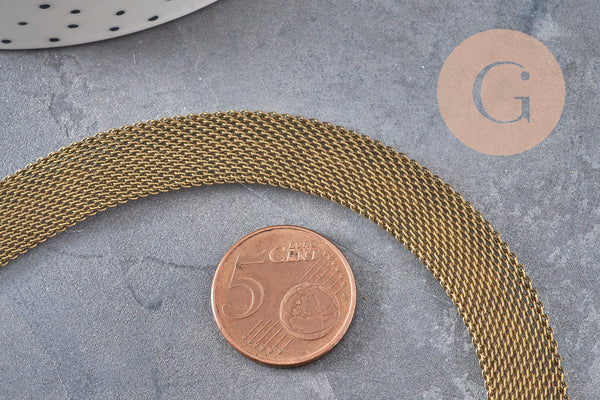 Chaine large maille bronze 10 mm, x1 metre (G1999)