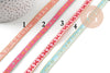 Ruban brodé Strong stay - Happyness 10mm, x1 mètre (G11071)