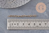 Chaine extension laiton brut 45mm, x5 (G11109)