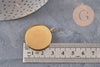 Pendentif rond support pour cabochon 25mm acier inoxydable doré IP, x1 (G11125)