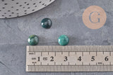 Cabochon rond agate mousse verte 8mm, x1 (G11115)