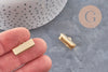 Embouts à pincer ruban acier 304 inoxydable doré 20.5mm, x2 (G11134)