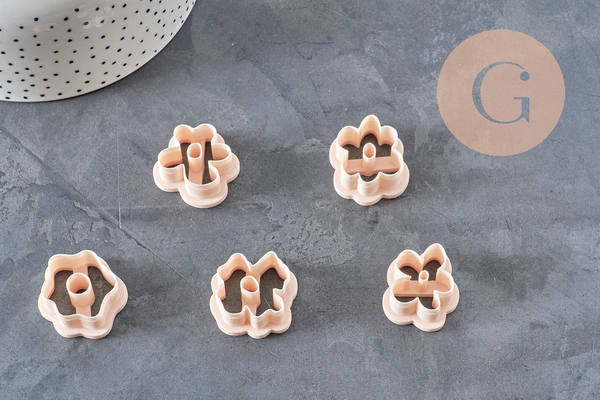 PHOTO 5 CHOICES TO MAKE Polymer Clay Cutter Creole Flower interchangeable 20mm, x1 (G10957) VALID