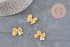 Pendentif noeud papillon laiton brut 17mm, x1 (G10167)
