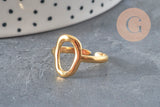 Ring, stainless steel 304, gold IP, size 57, x1 VALID