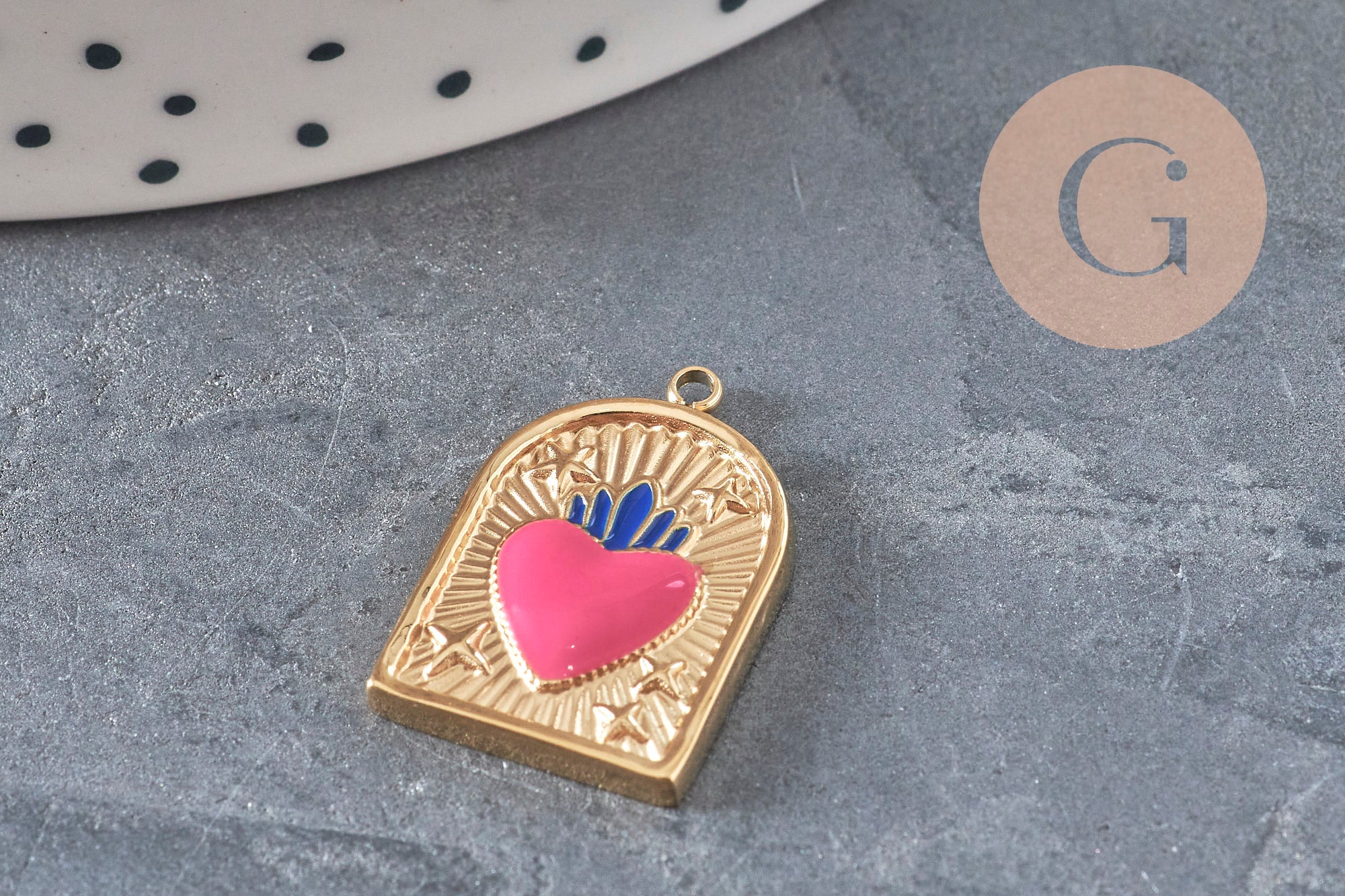 Sacred Arch 304 Stainless Steel IP Gold Plated 21mm Pendant, x1 (G11265)