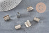 Embouts rond corde fer platine à pincer 15mm, x10 (G11206)
