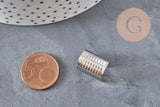 Embouts rond corde fer platine à pincer 15mm, x10 (G11206)