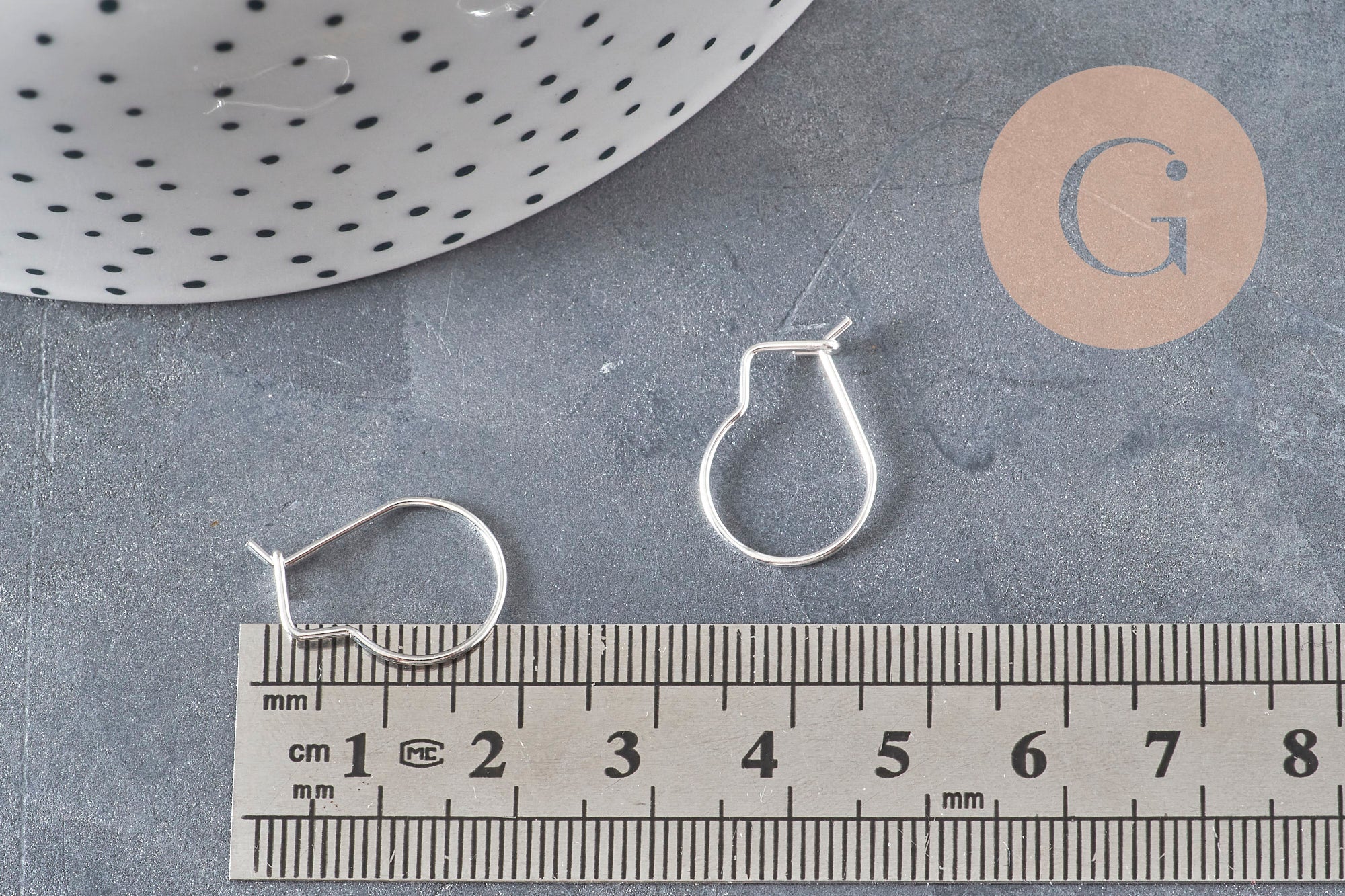 Anneaux créoles acier inoxydable 304 argenté 18mm, x10 (G11271)