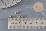 Bail bead for zamak pendant gold-plated 6.5x3mm, x10 VALID