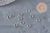 Anneaux de jonction ronds fermés laiton platine 5mm-0.7mm, x10 (G11213)
