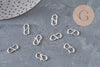Clasps hook S 304 stainless steel silver 12mm, x1 VALID