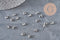 Caches perles à écraser acier 304 platine 5.5x4.5mm, x20 (G11178)