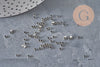 Perles à écraser laiton platine 2x1.2mm, x1 gramme (G11208)