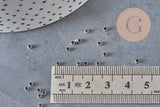 Perles à écraser laiton platine 2x1.2mm, x1 gramme (G11208)
