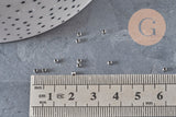 Perles à écraser acier 316 inoxydable platine 2mm, x50 (G11174)