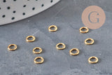Gold 304 stainless steel round closed jump rings 5mm/0.8mm, x10 IN STOCK
