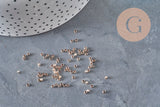 Perles à écraser laiton or rose 2x1.2mm, x1Gr (G11277)