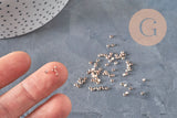 Perles à écraser laiton or rose 2x1.2mm, x1Gr (G11277)