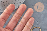 Collier chaine réglable forçat acier 304 inoxydable doré IP 2mm/51cm, x1 (G11257)