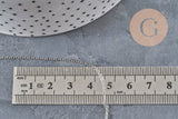 Chaine maille forçat acier inoxydable platine 1.5x1.2mm, x1 mètre (G11193)
