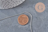Cadena de eslabones forzados de acero inoxidable platinado de 1,5 mm, x1 metro VÁLIDO