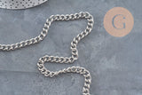 Chaine courbe acier 304 inoxydable platine 6.5mm, x1 mètre (G11195)