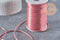 Cordon queue de rat polyester vieux rose 2mm, x5 mètres (G11223)