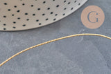 Fil métallique cuivre doré 18K torsadé 1mm, x1 mètre (G11243)