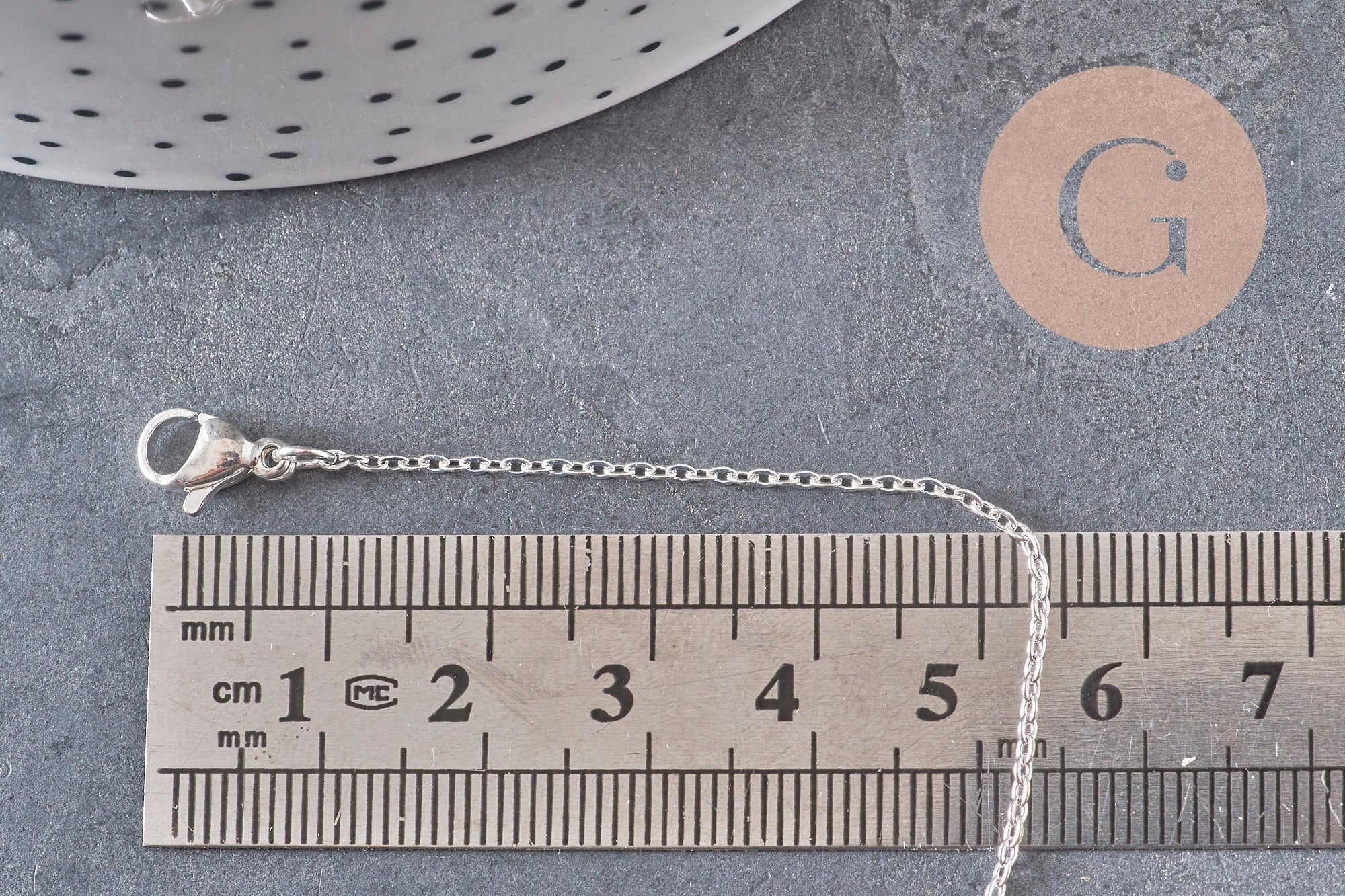 Collier chaine forçat acier inoxydable argenté 1.5mm/40cm, x1 (G11310)