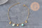 Kit Bracelet DIY Amazonite naturelle acier 304 inoxydable doré IP, x1 (G11322)
