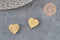 Pendentif coeur acier 316 inoxydable doré IP 12mm, x1 (G11360)