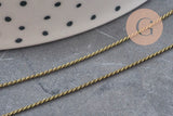 Chaine fine serpent laiton bronze 1mm, x 5mètres (G11334)
