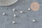 Goutte de finition acier inoxydable argenté 10x6mm, x10 VALIDE-Breloques et pendentifs-Gingerlily Perles