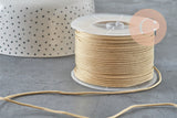 Cordon satiné torsadé beige 2mm, x1 mètre (G11396)-Cordons pour bijoux et perles-Gingerlily Perles