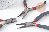 x 3 Pinces pour bijoux en acier carbone 130mm (marques oxydation) (G10937)