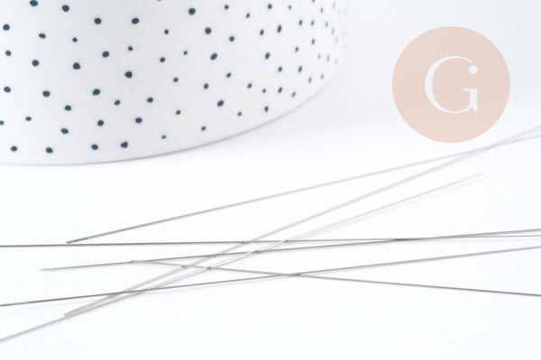 Aiguille de perlage acier inoxydable 125x0.3mm, x1 (G8938)